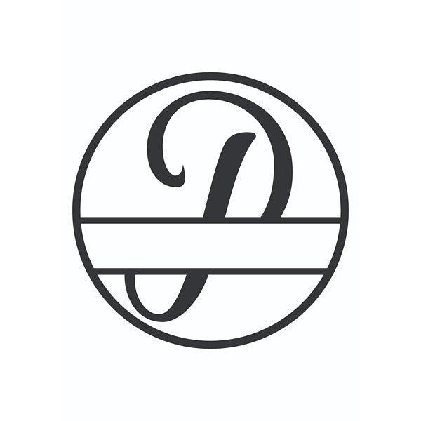 Personalized "P" Split Circle Monogram image 0