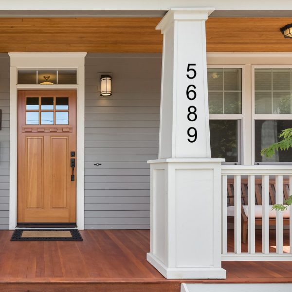 7" Metal House Numbers (Standoff Mount) Font: Arial image 1