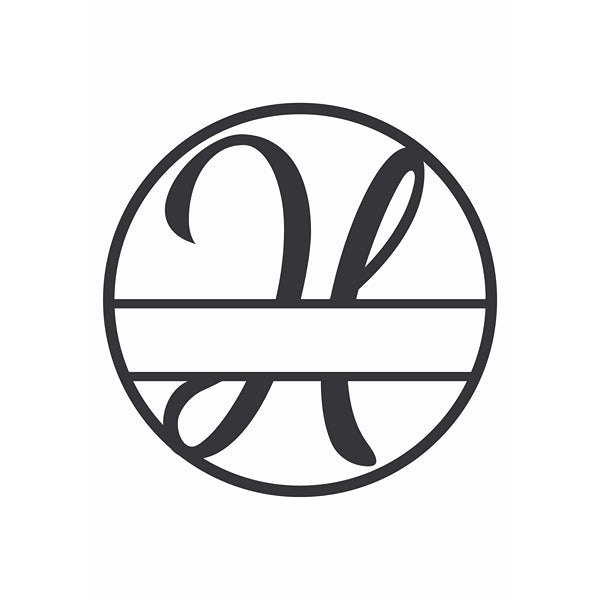 Personalized "H" Split Circle Monogram image 0