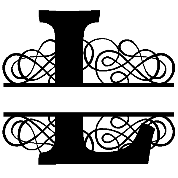 Personalized "L" Split Monogram image 3