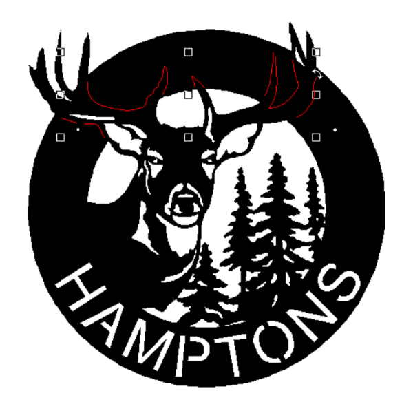 Large Deer With Trees & Name image 5