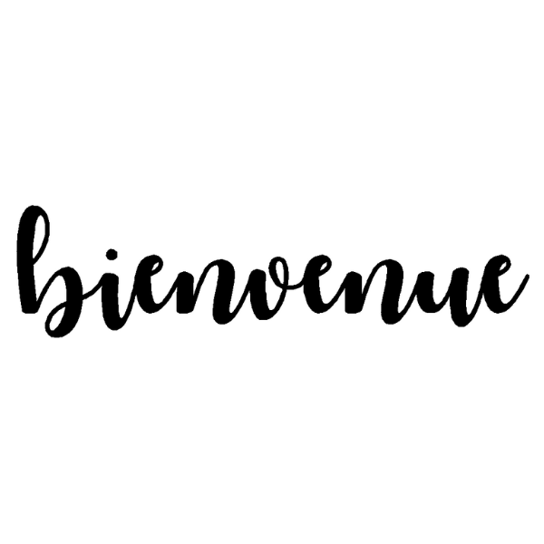 Bienvenue (Welcome) Autumn in November Script - Lower Case B, 24 inches x 7.25 inches image
