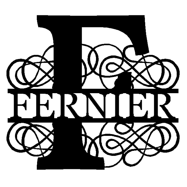 Personalized "F" Split Monogram image 0