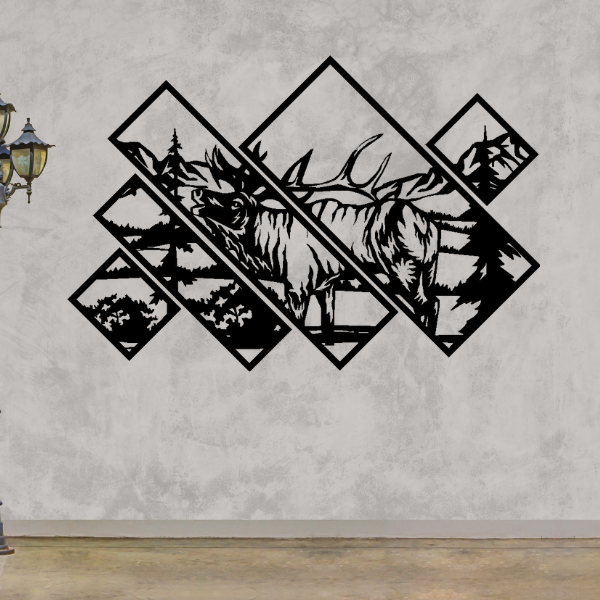 Bull Elk Panel Scene image 1