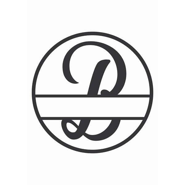 Personalized "B" Split Circle Monogram image 1