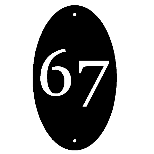 Oval Address 17 x 9 Vertical (2 digits) image 3