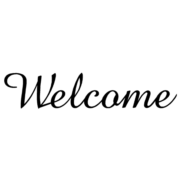 Welcome Amaze Script - Upper Case W, 18 inches image