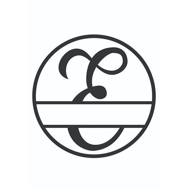 Personalized "E" Split Circle Monogram image 0
