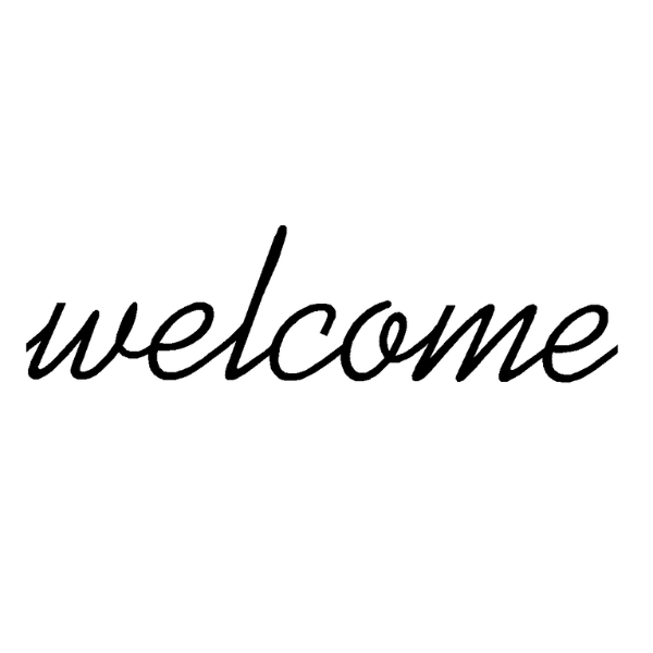 Welcome Kauf Script - Lower Case W, 18 inches image