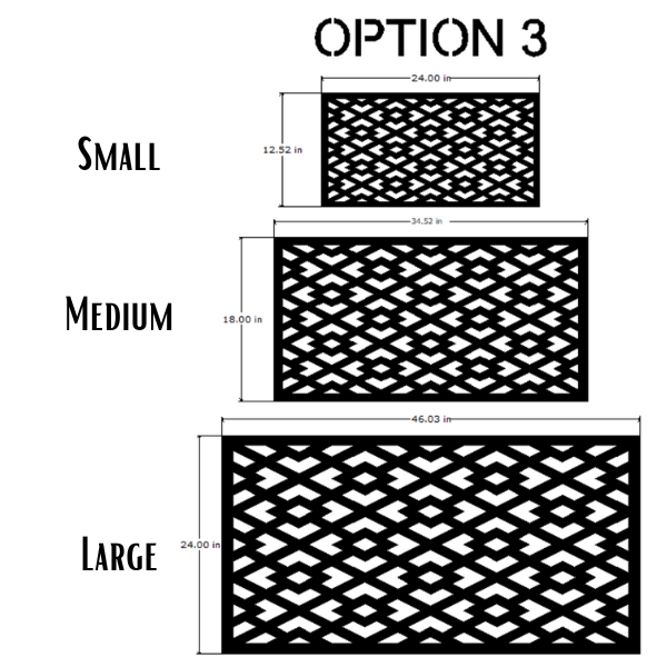 Metal Privacy Screen (Set One) - Medium, Option 3 image