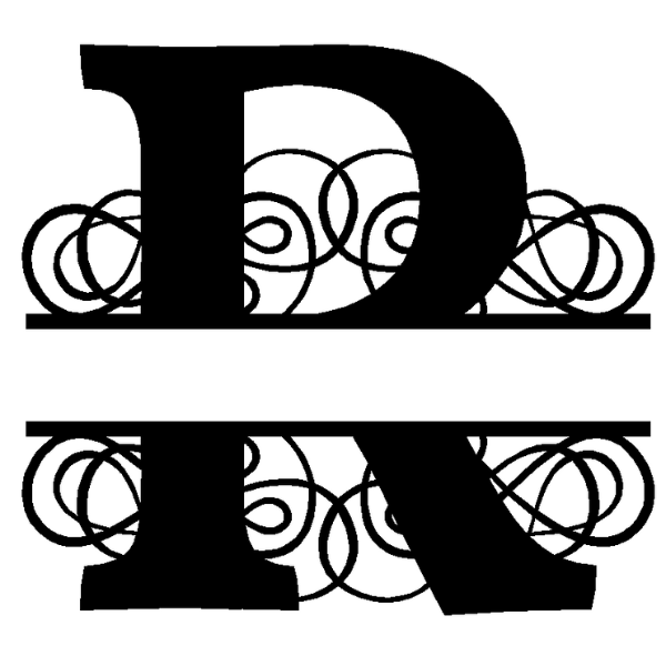 Personalized "R" Split Monogram image 3
