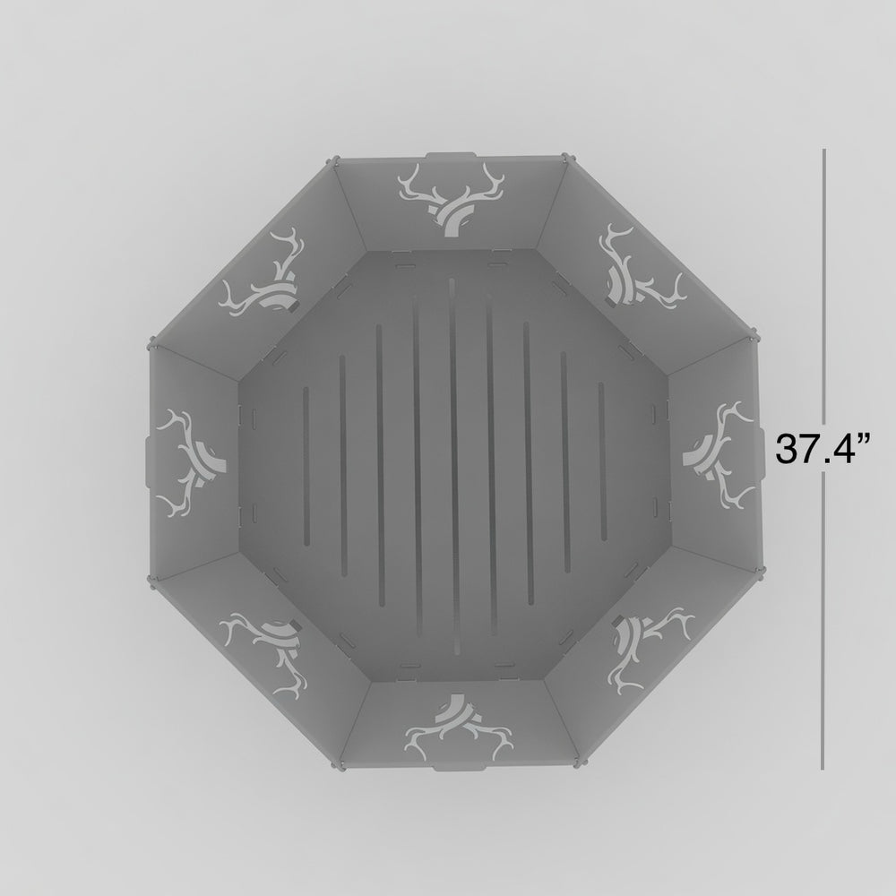 Large Octagon Steel Fire Pit
