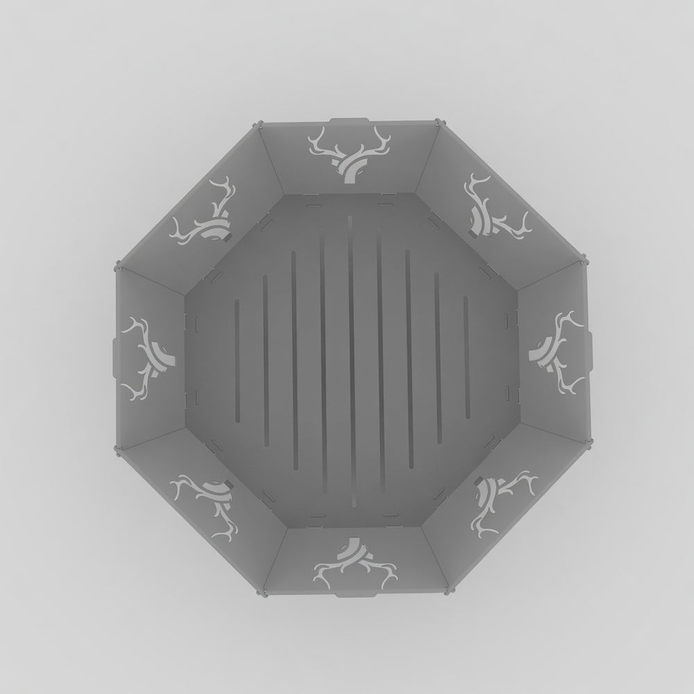 Large Octagon Steel Fire Pit