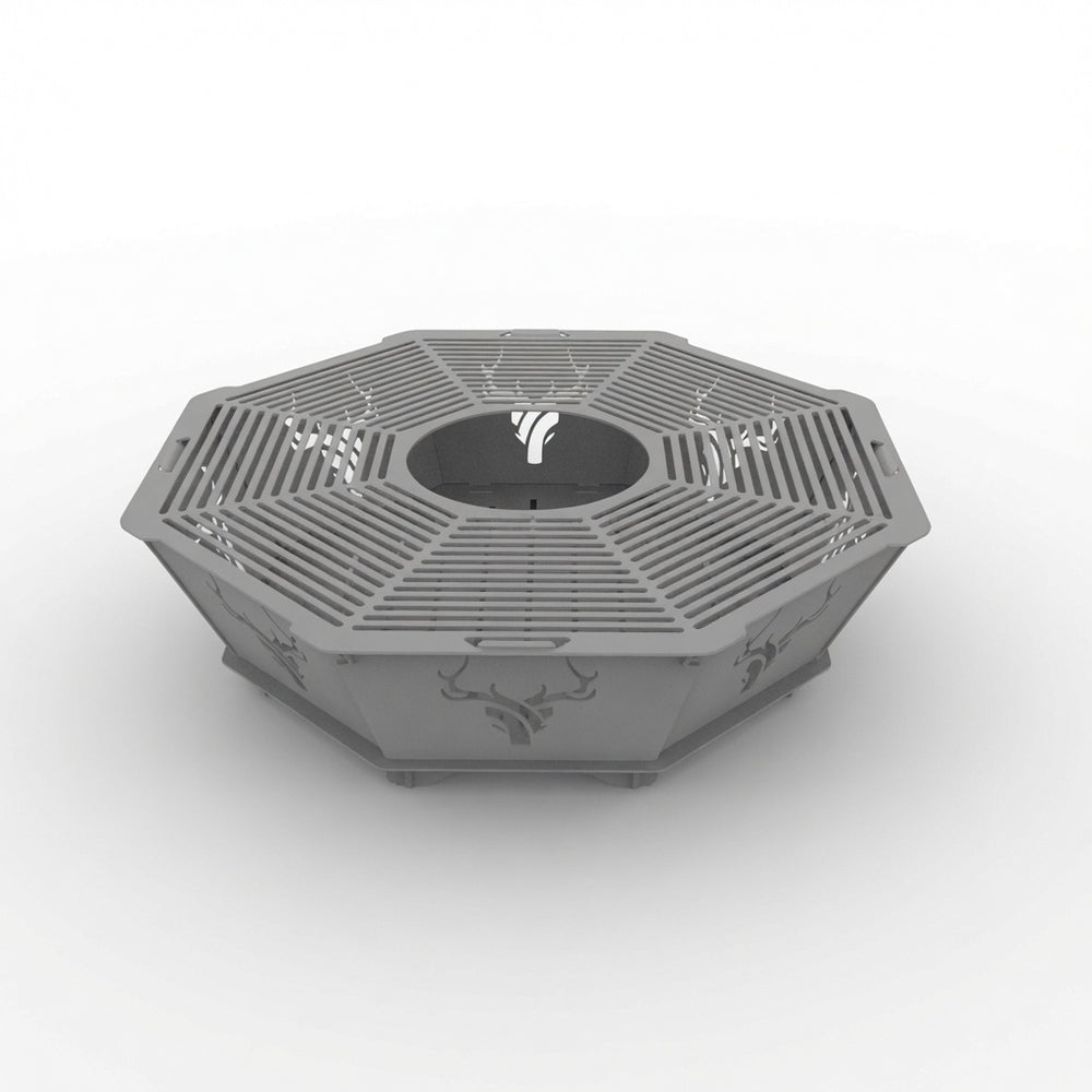 Large Octagon Steel Fire Pit