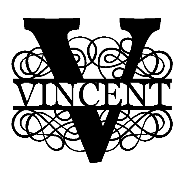 Personalized "V" Split Monogram image 0