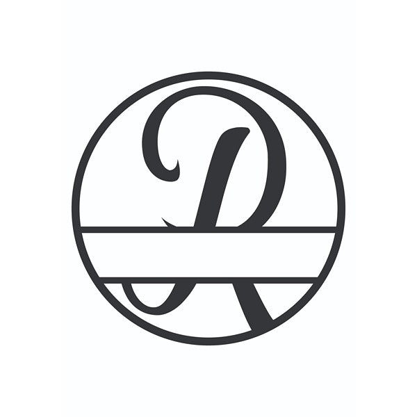 Personalized "R" Split Circle Monogram image 0