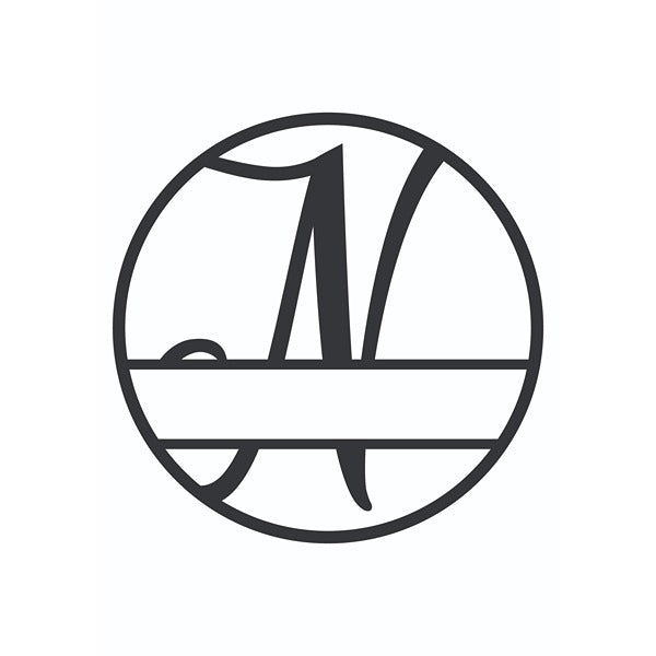 Personalized "N" Split Circle Monogram image 1