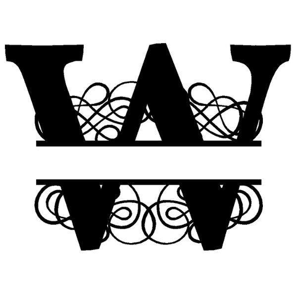Personalized "W" Split Monogram image 3