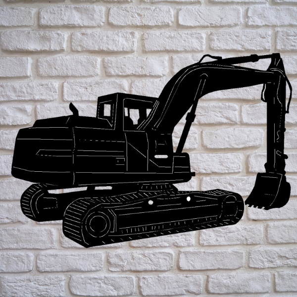 36" Excavator Wall Decor image 1