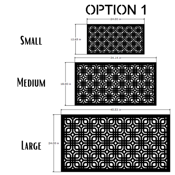 Metal Privacy Screen (Set One) - Medium, Option 1 image