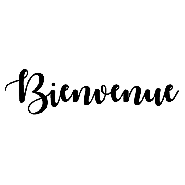 Bienvenue (Welcome) Autumn in November Script - Upper Case B, 36 inches x 11 inches image