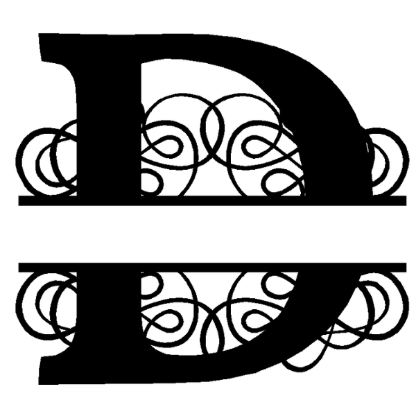 Split Leter D Personalized