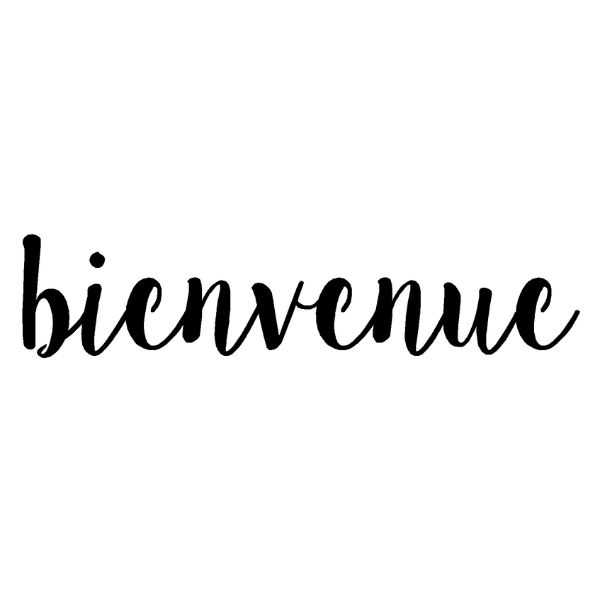 Bienvenue (Welcome) Calisual Script - Lower Case B, 24 inches x 7.25 inches image