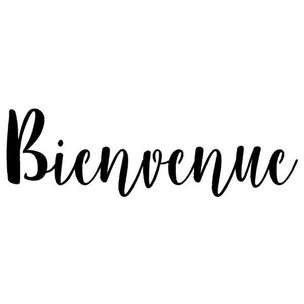 Bienvenue (Welcome) Calisual Script - Upper Case B, 18 inches x 5.5 inches image