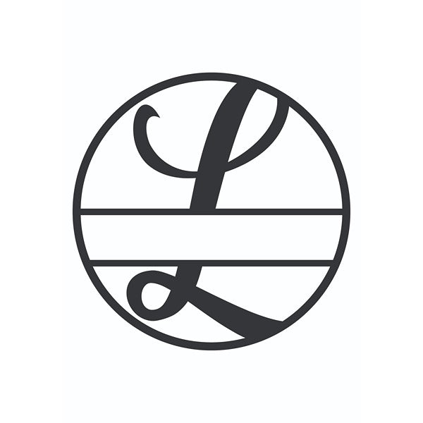 Personalized "L" Split Circle Monogram image 0