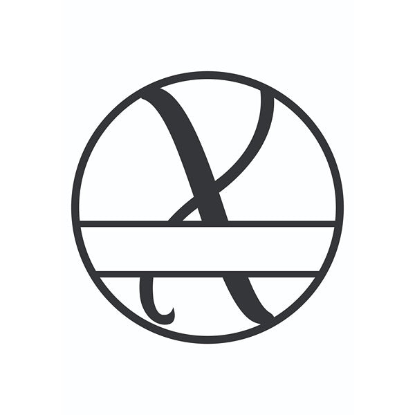 Personalized "X" Split Circle Monogram image 0
