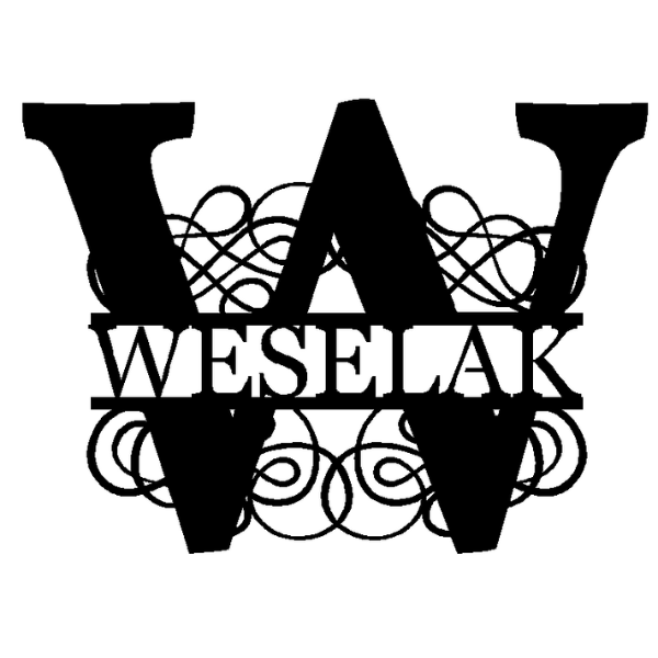 Personalized "W" Split Monogram image 0