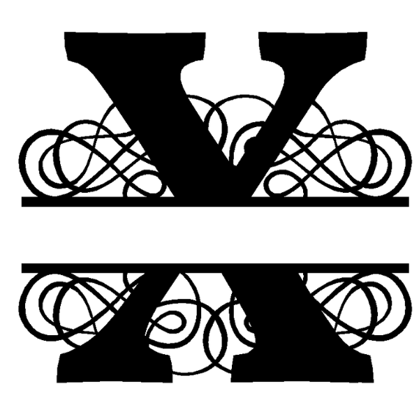 Personalized "X" Split Monogram image 3
