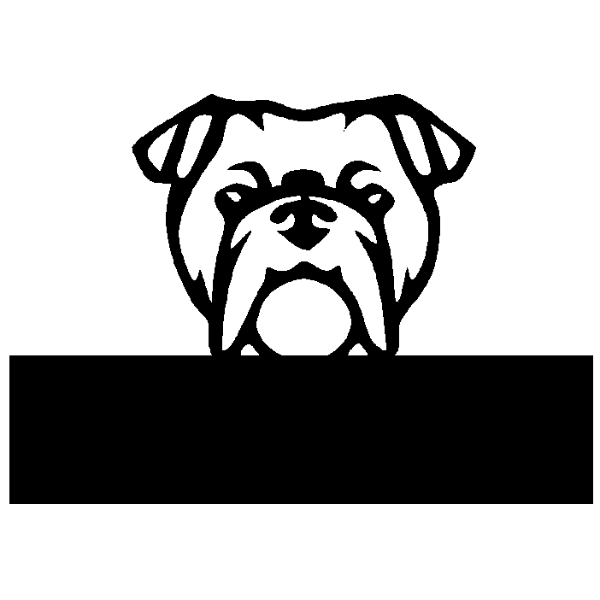 Bulldog Family Name Sign image 3