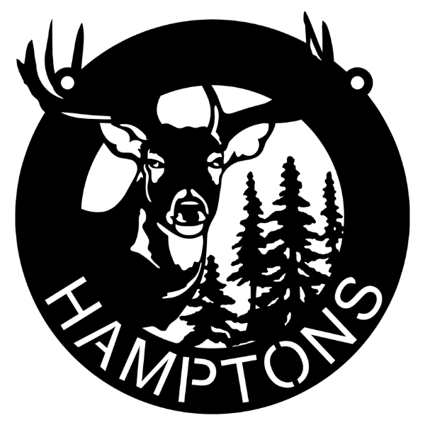 Large Deer With Trees & Name image 0