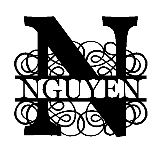 Personalized "N" Split Monogram image 0