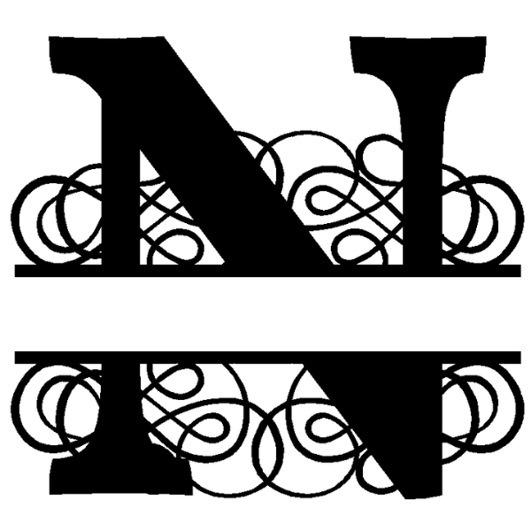 Personalized "N" Split Monogram image 3