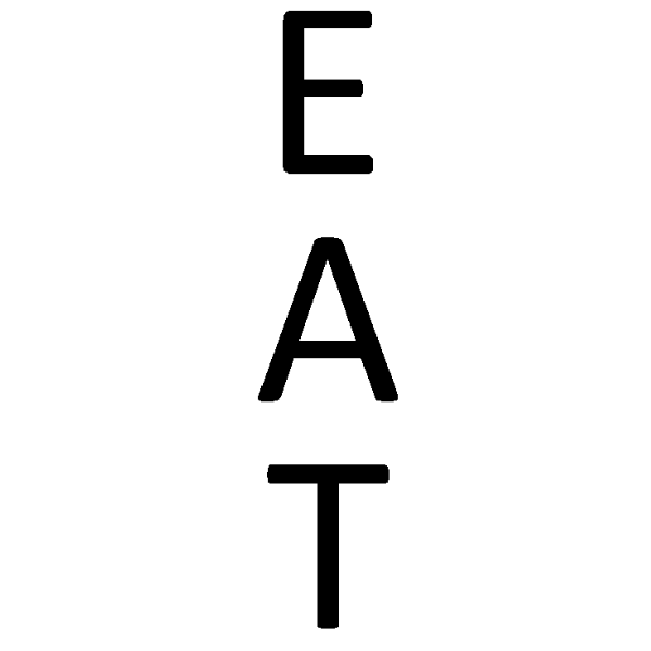 EAT - 10 inches tall, Calibri image