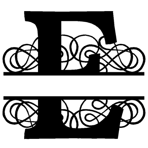 Personalized "E" Split Monogram image 3