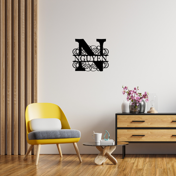 Personalized "N" Split Monogram image 1