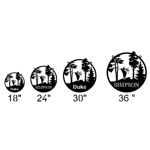 Personalized Round Deer Sign image 4