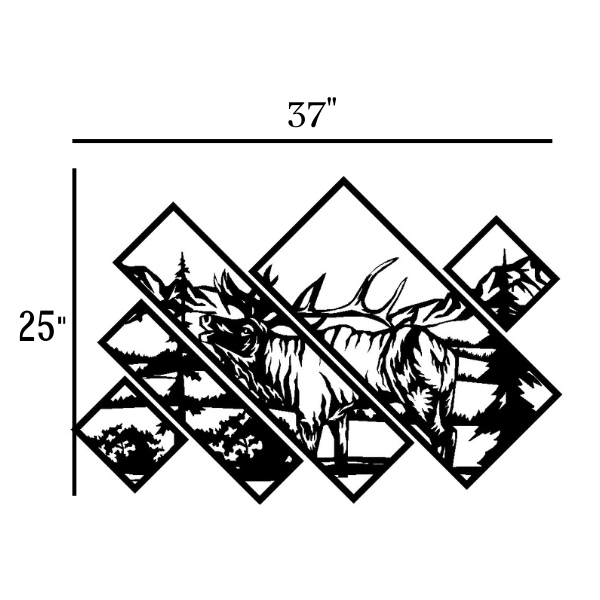 Bull Elk Panel Scene image 2