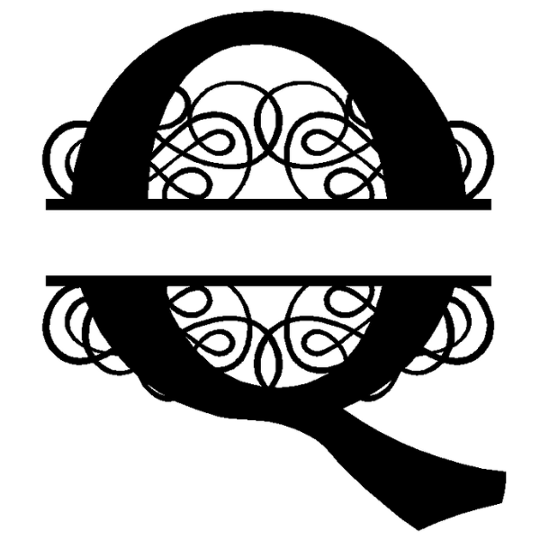 Personalized "Q" Split Monogram image 3