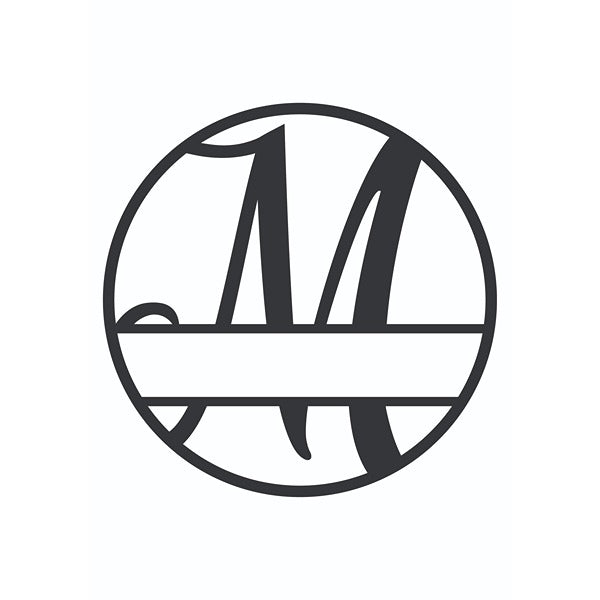 Personalized "M" Split Circle Monogram image 0