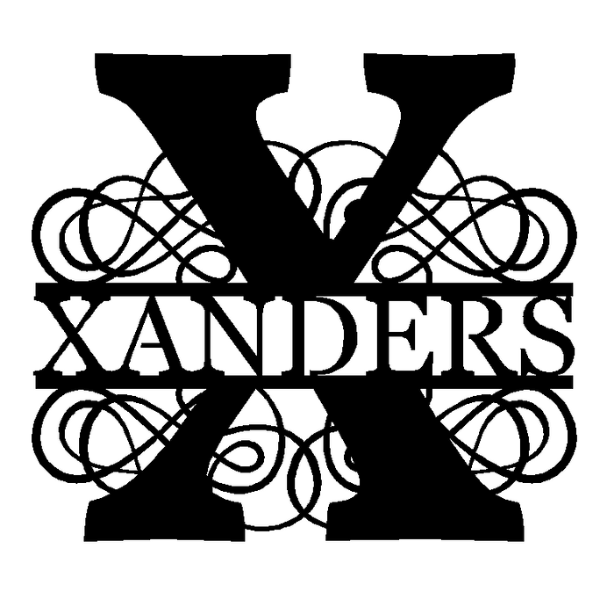 Personalized "X" Split Monogram image 0