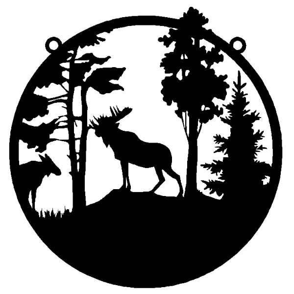 Personalized Round Moose Sign image 3