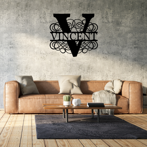 Personalized "V" Split Monogram image 1