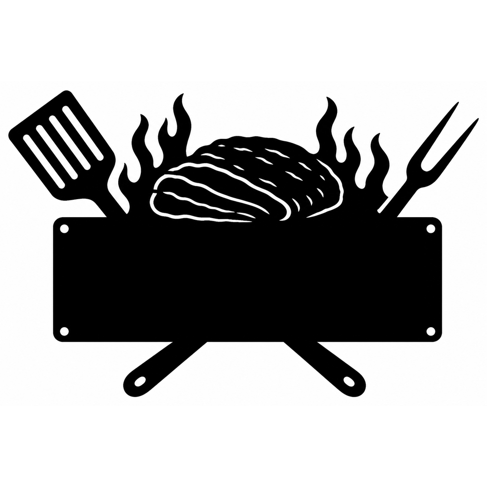 BBQ and smokehouse sign blank customizer base
