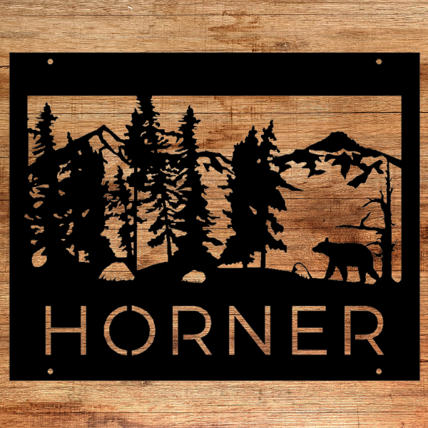 Horner Bear with Mountains image 1
