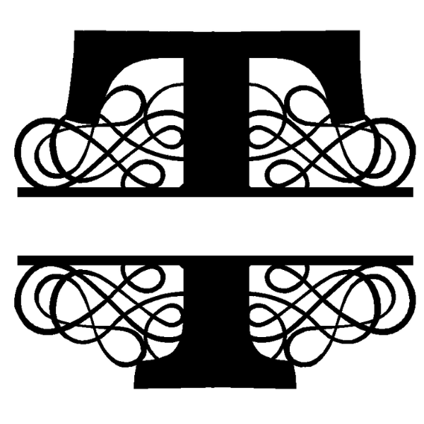 Personalized "T" Split Monogram image 0