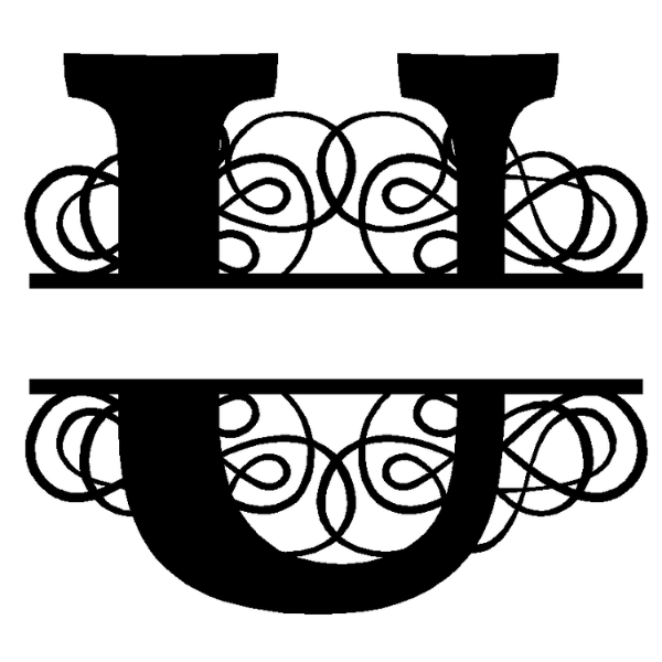 Personalized "U" Split Monogram image 3